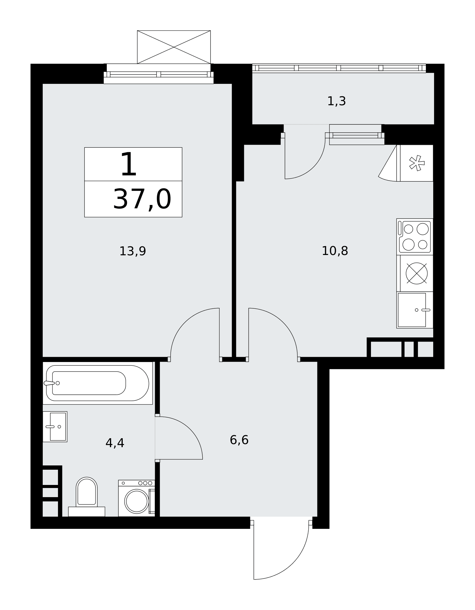 Прокшино Москва — планировка Студия