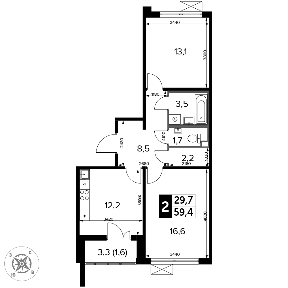 1-й Ленинградский Москва — планировка 2