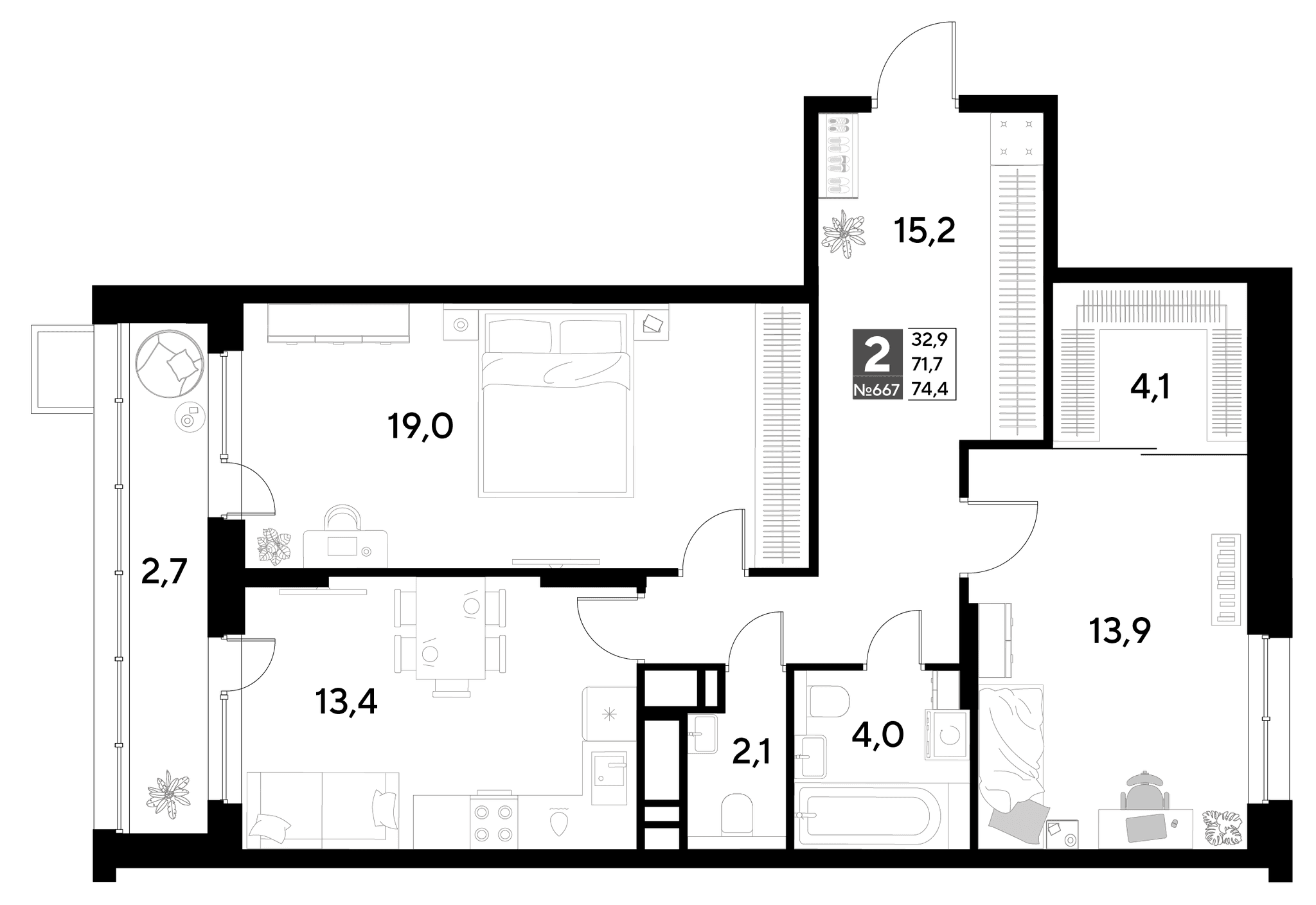 Снегири Омск — планировка 2