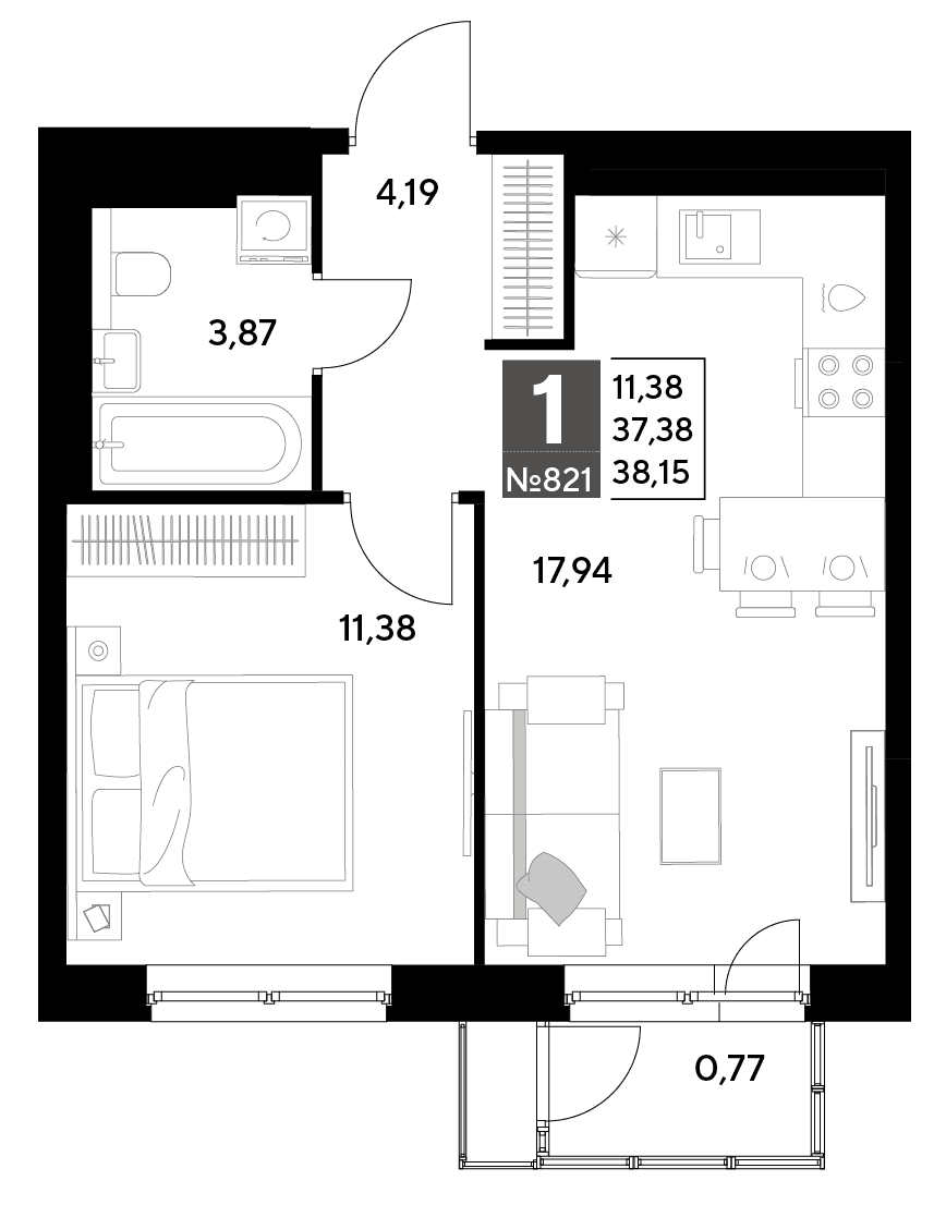 Космопарк Калуга — планировка 1