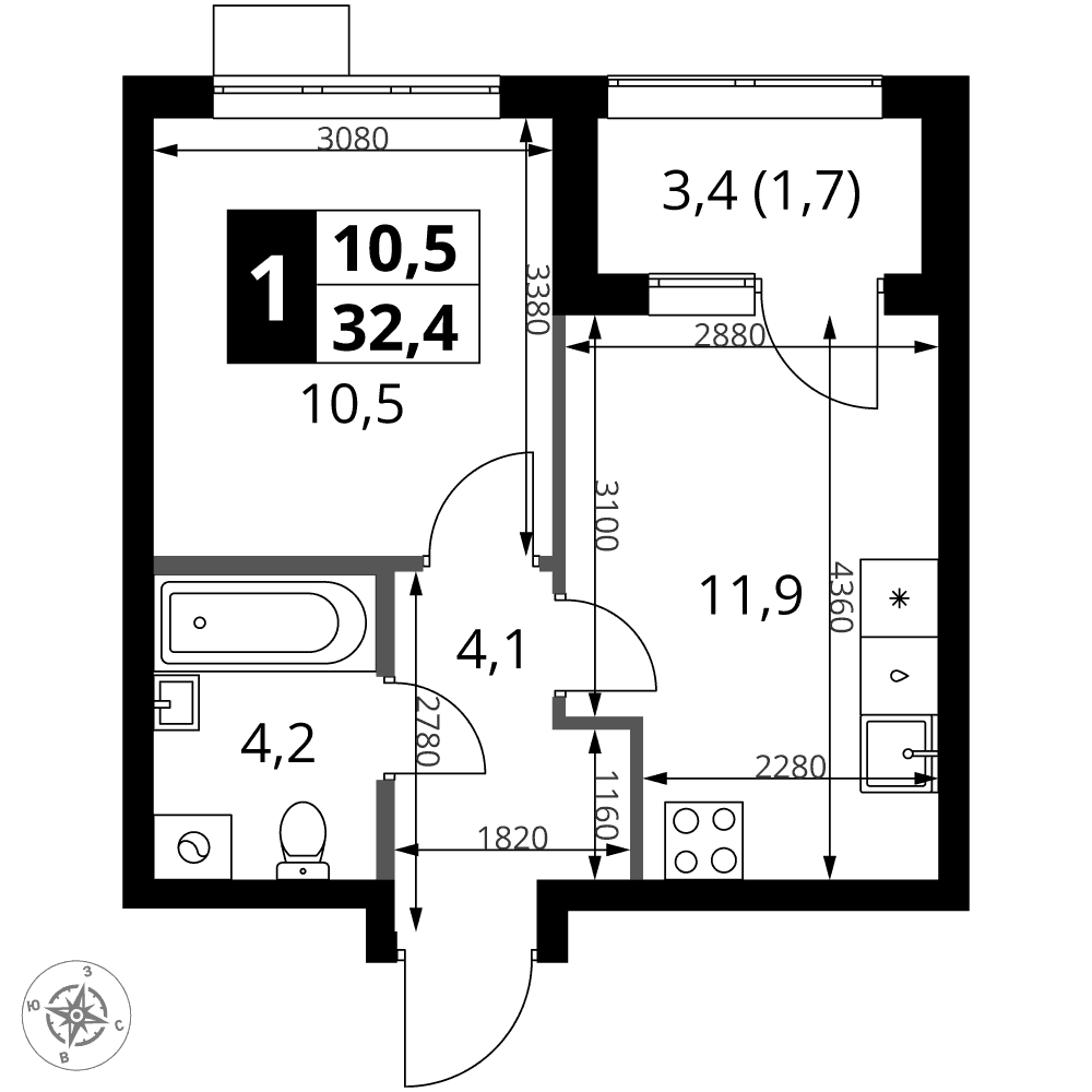 1-й Ясеневский Москва — планировка 1