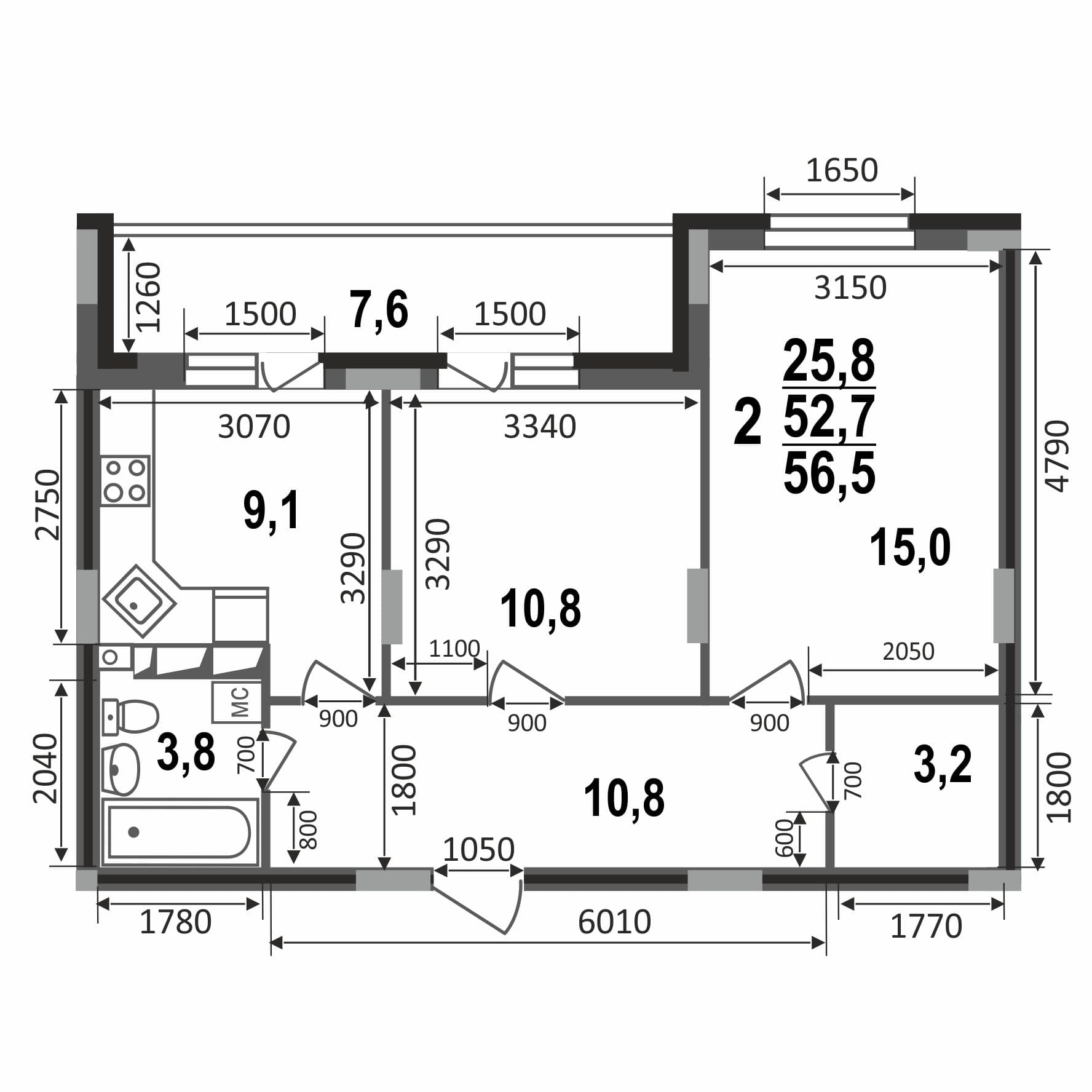 VERIZINO life Владимир — планировка 2