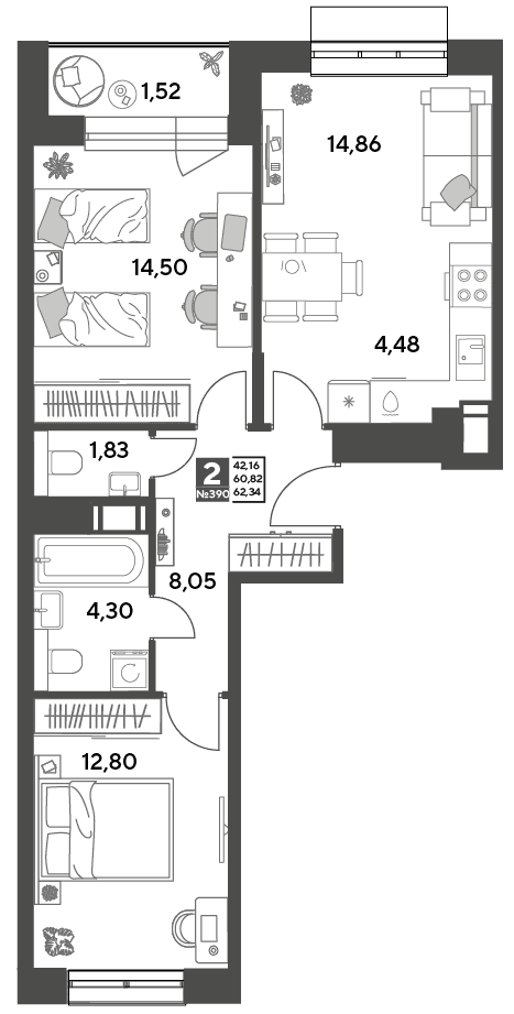 Публицист Пушкино — планировка 2