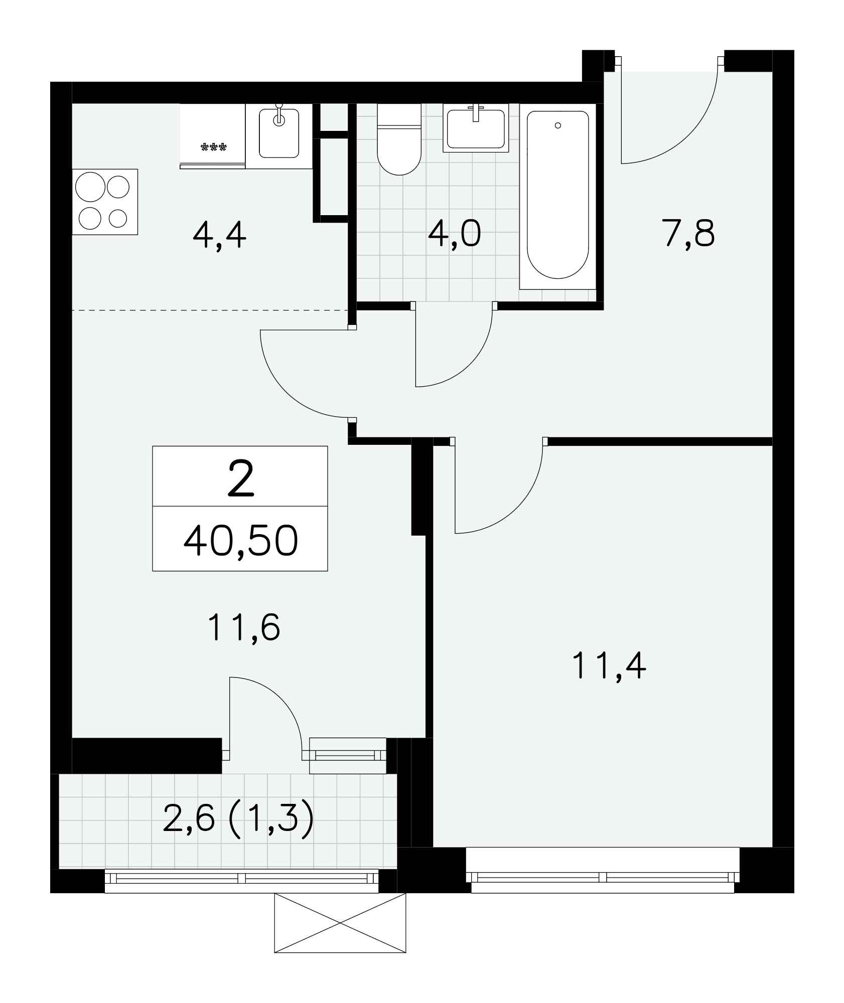Прокшино Москва — планировка Студия