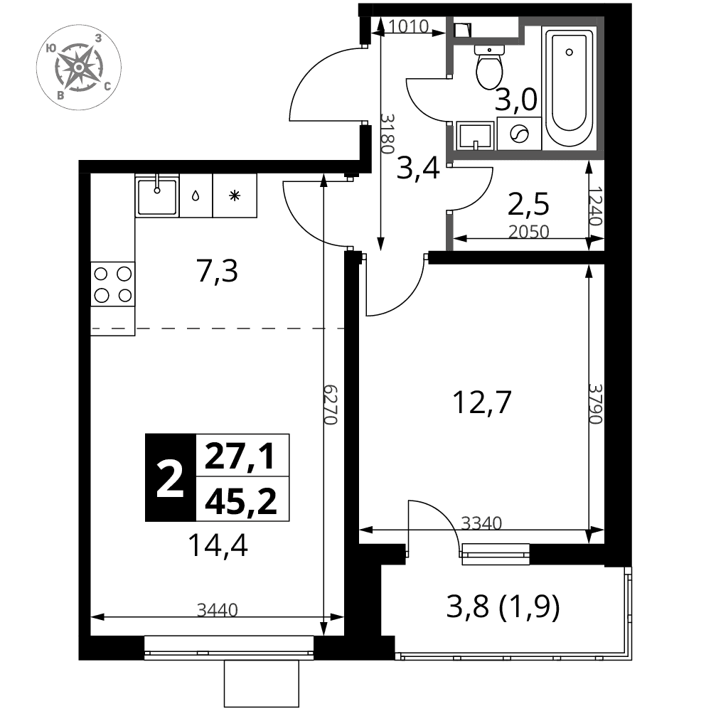 1-й Донской Видное — планировка 2