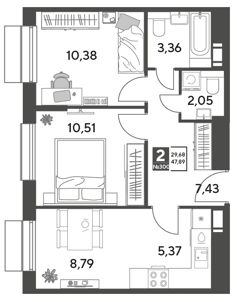 Публицист Пушкино — планировка 2