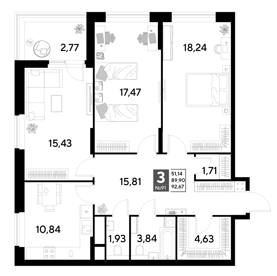 EVO Реутов — планировка 3