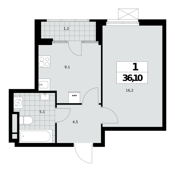Дом на Зорге Москва — планировка Студия