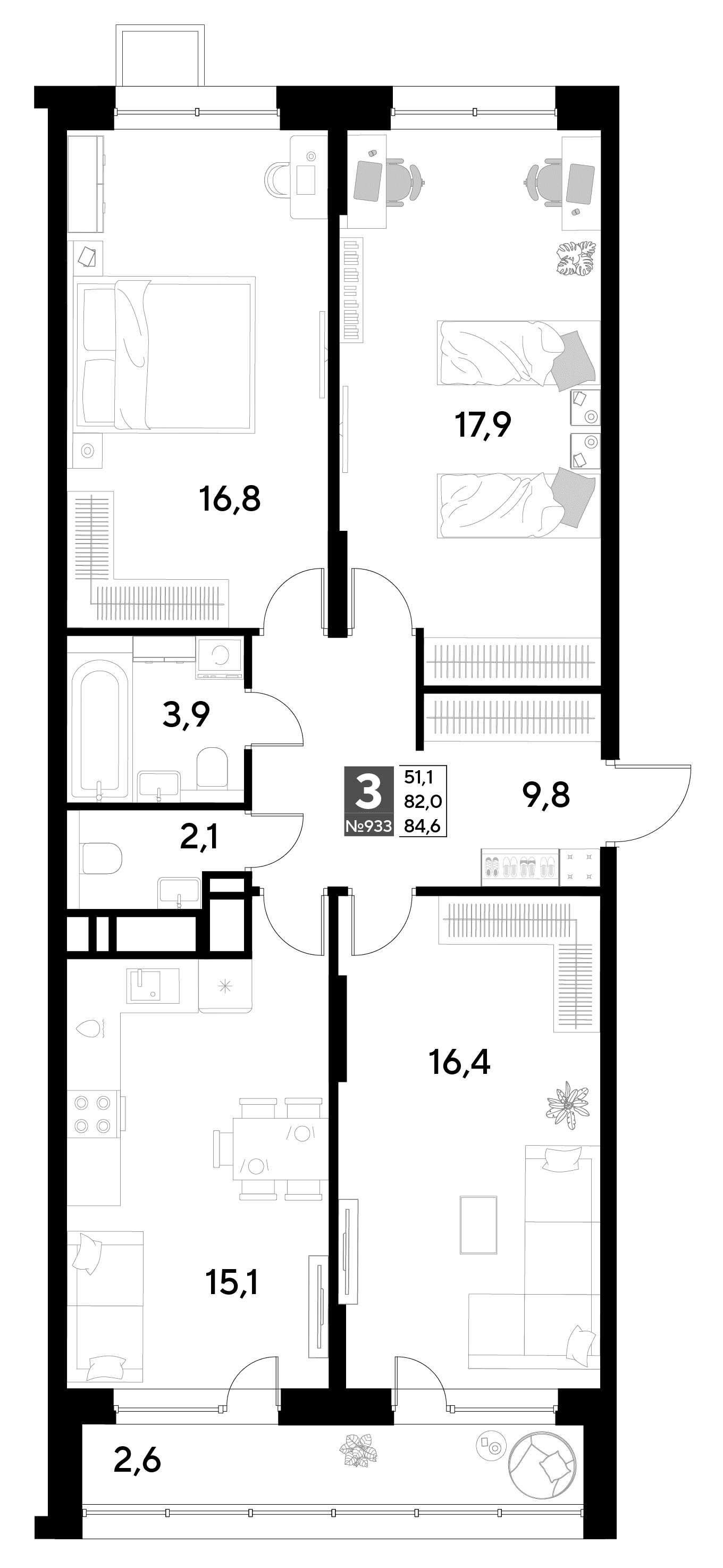 Снегири Омск — планировка 3