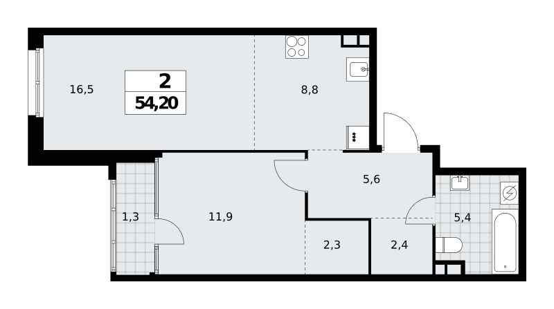 Дом на Зорге Москва — планировка Студия