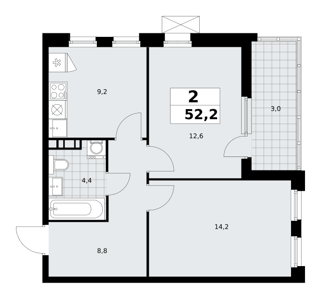 Скандинавия Москва — планировка Студия