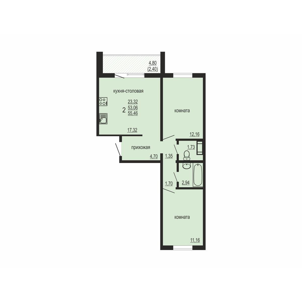 ЖК Конфетти Челябинск — планировка 2