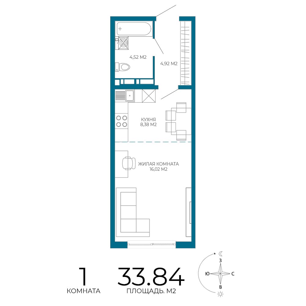 Жилой комплекс «Чаадаев» Пенза — планировка 1