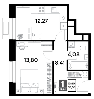 EVO Реутов — планировка 1
