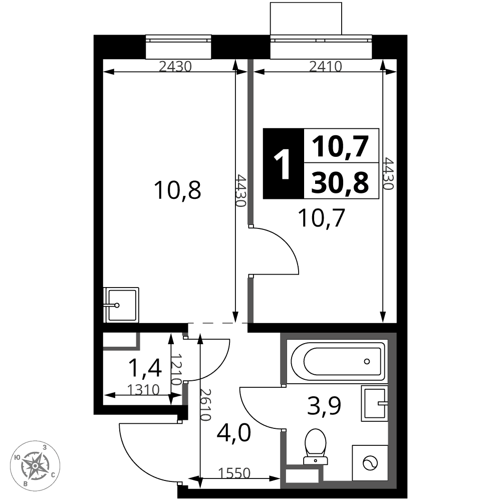 1-й Саларьевский Москва — планировка 1