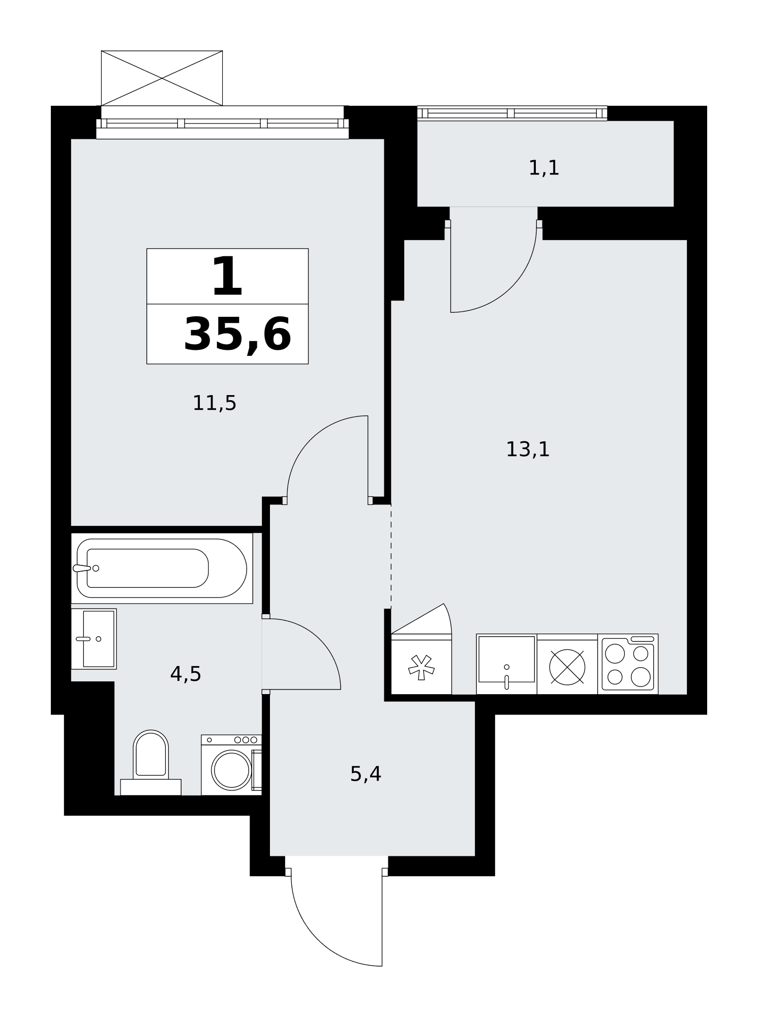 Дзен-кварталы Москва — планировка Студия