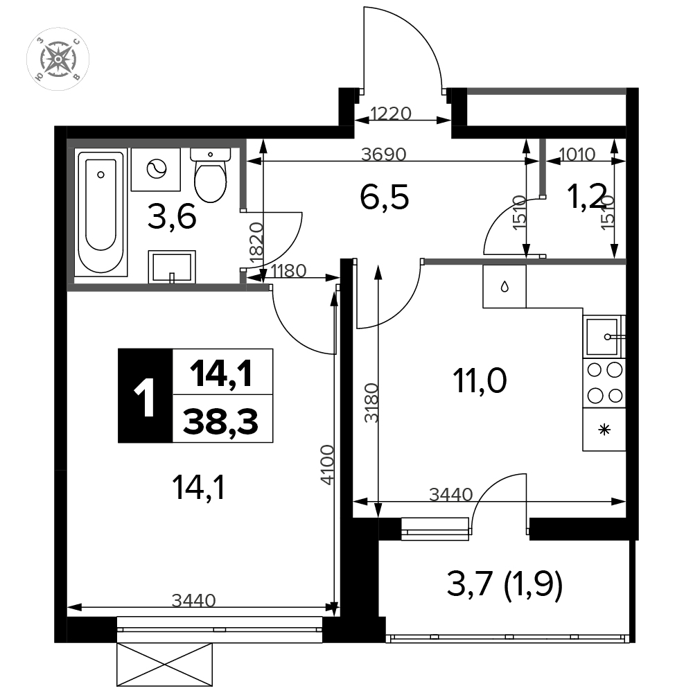 1-й Ленинградский Москва — планировка 1