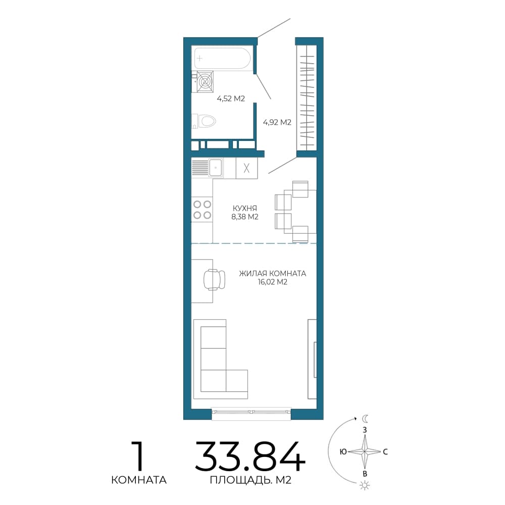 Жилой комплекс «Чаадаев» Пенза — планировка 1