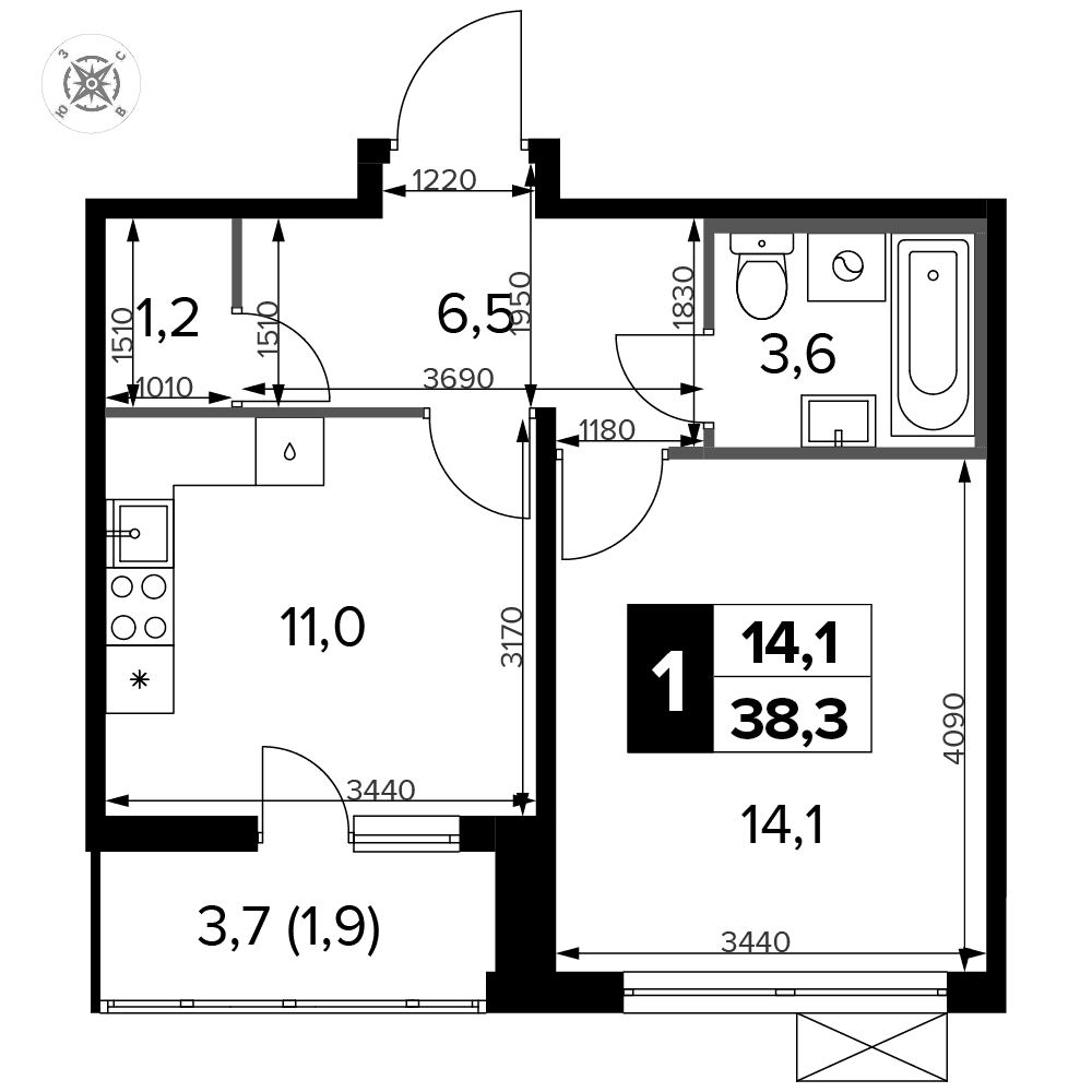 1-й Ленинградский Москва — планировка 1