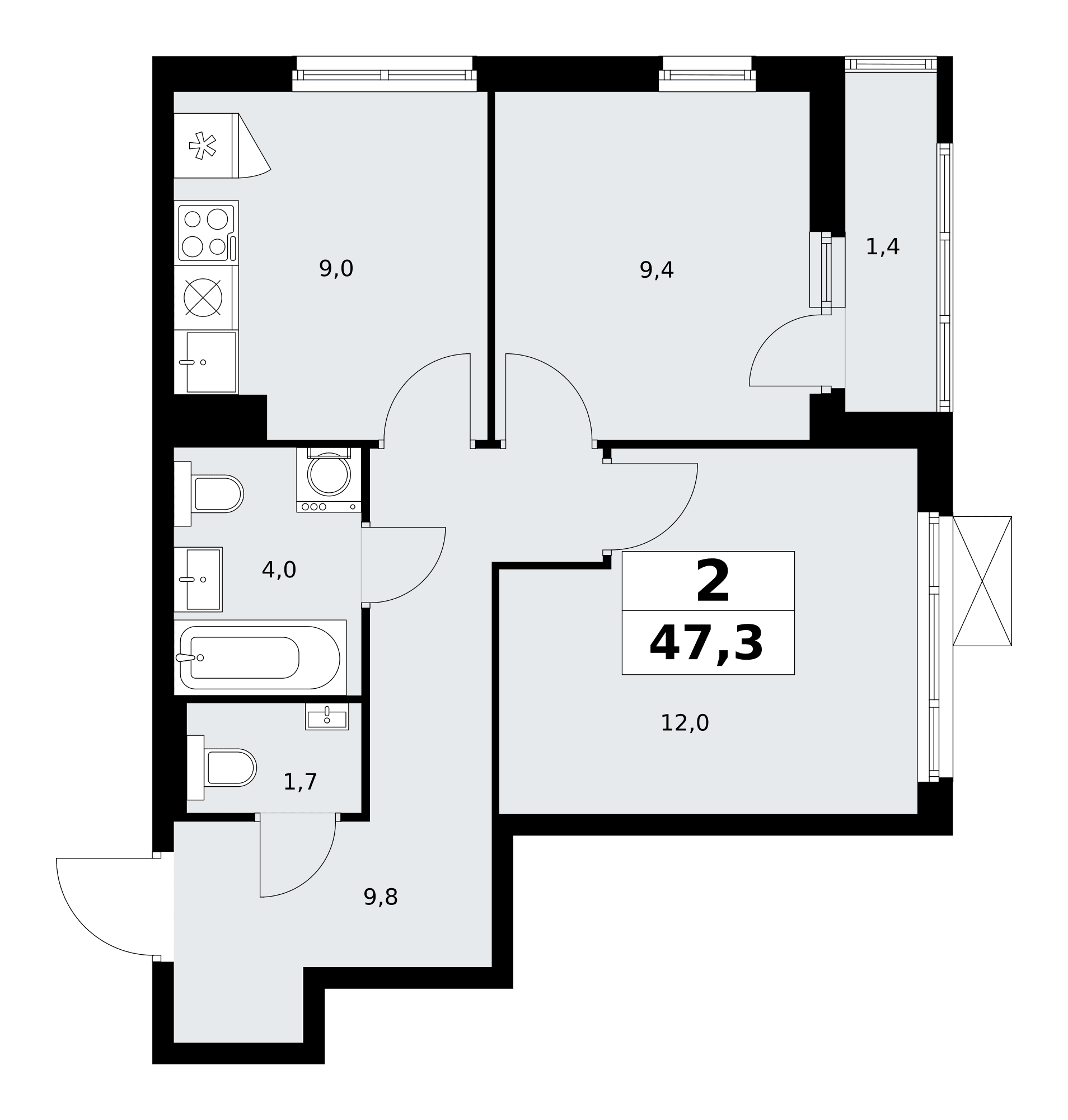 Дзен-кварталы Москва — планировка Студия
