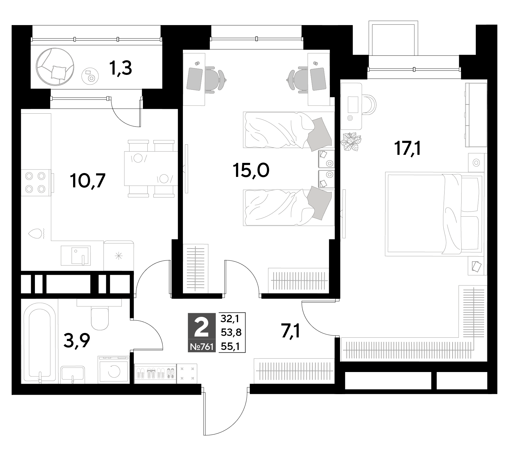 Снегири Омск — планировка 2