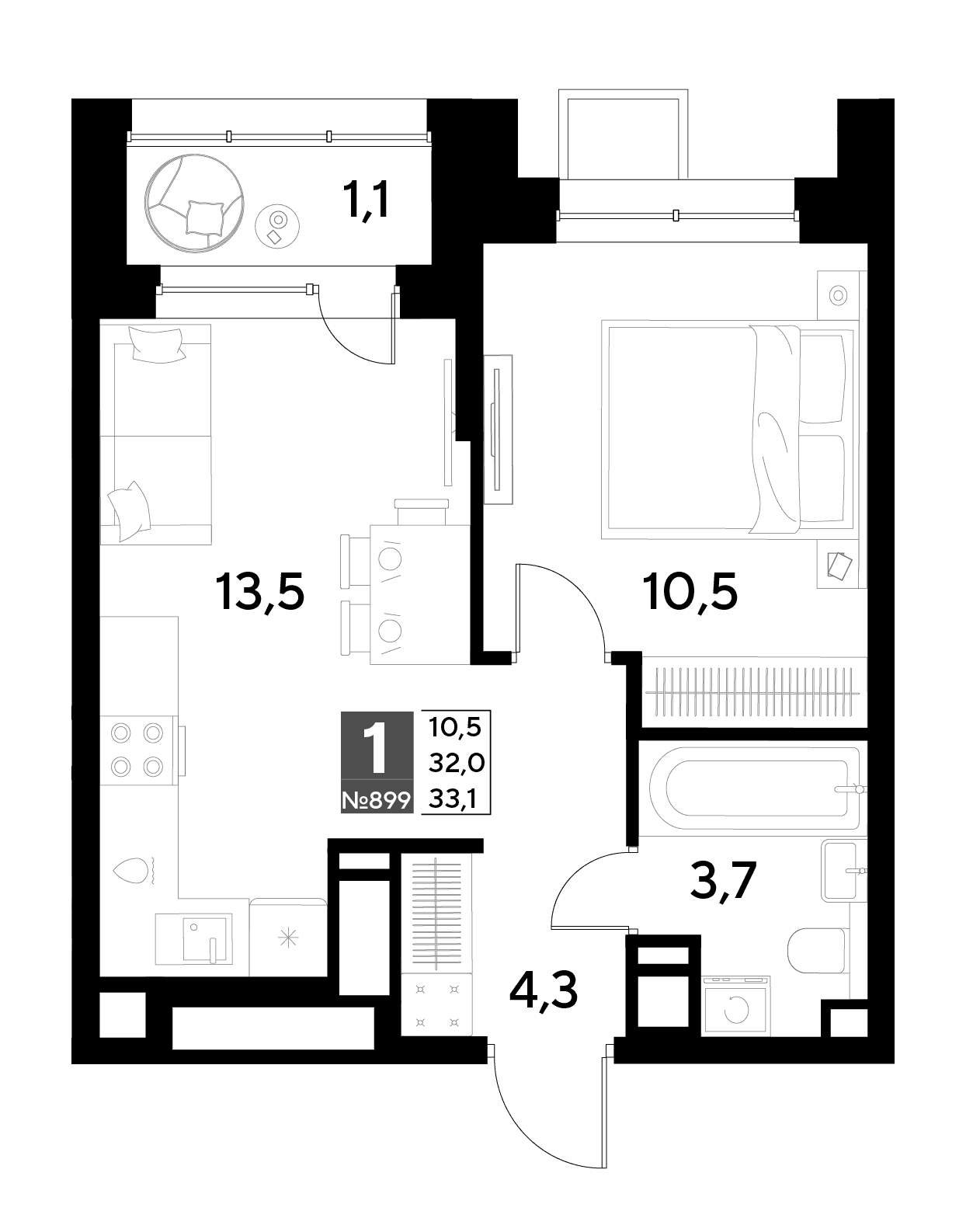 Снегири Омск — планировка 1