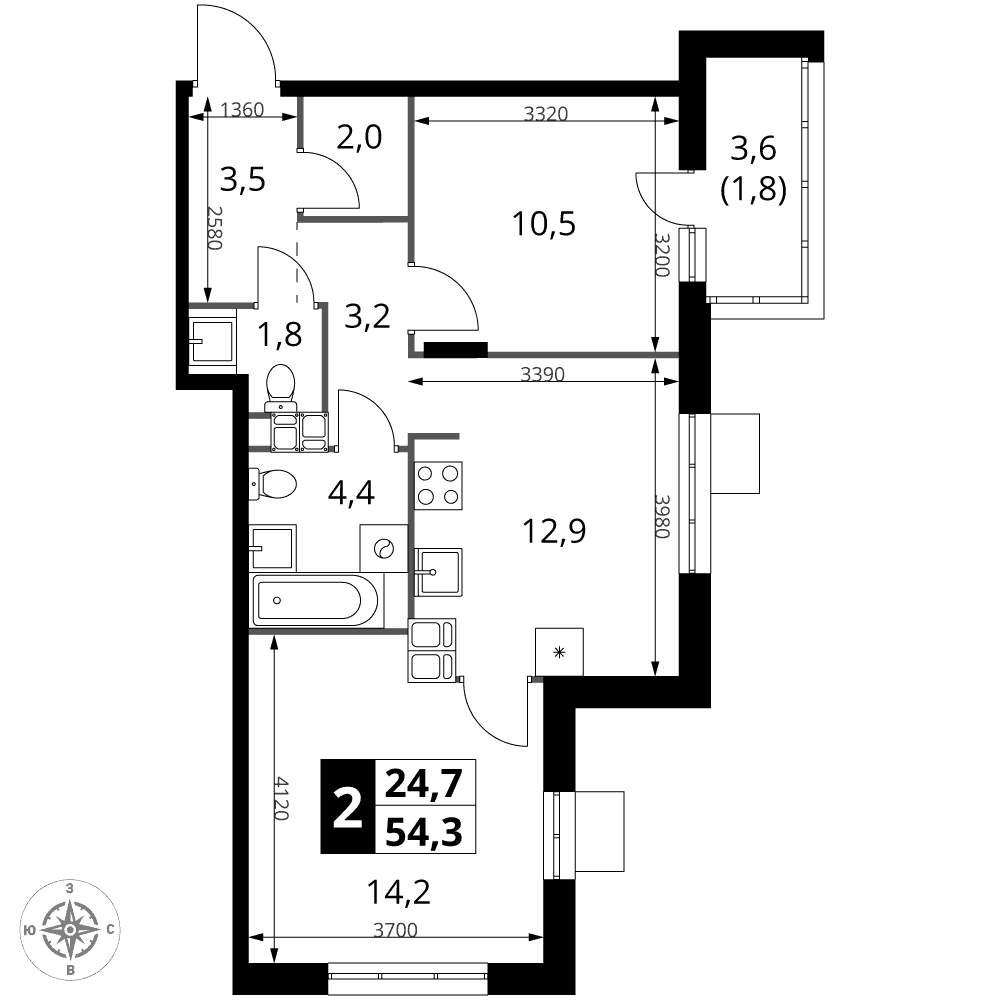 1-й Саларьевский Москва — планировка 2