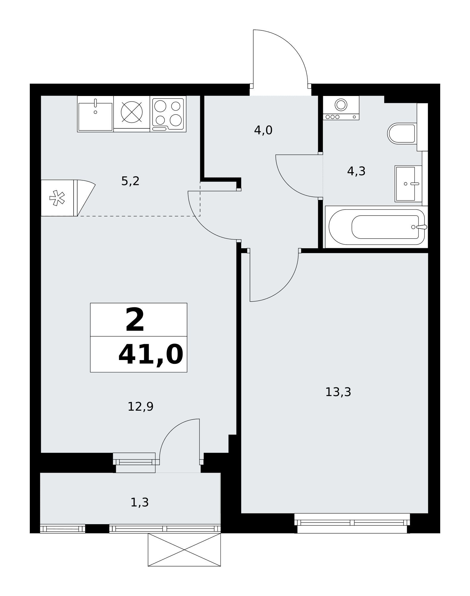 Бунинские кварталы Москва — планировка Студия