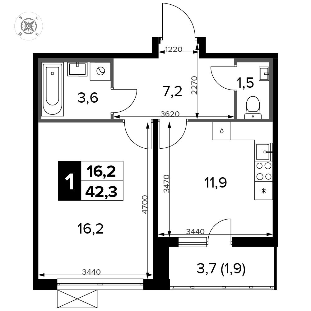 1-й Ленинградский Москва — планировка 1