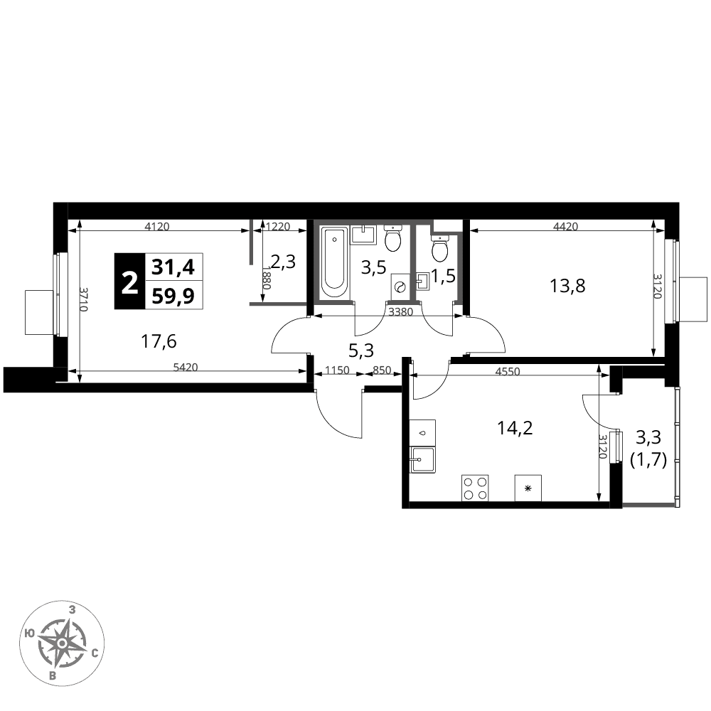 1-й Ясеневский Москва — планировка 2
