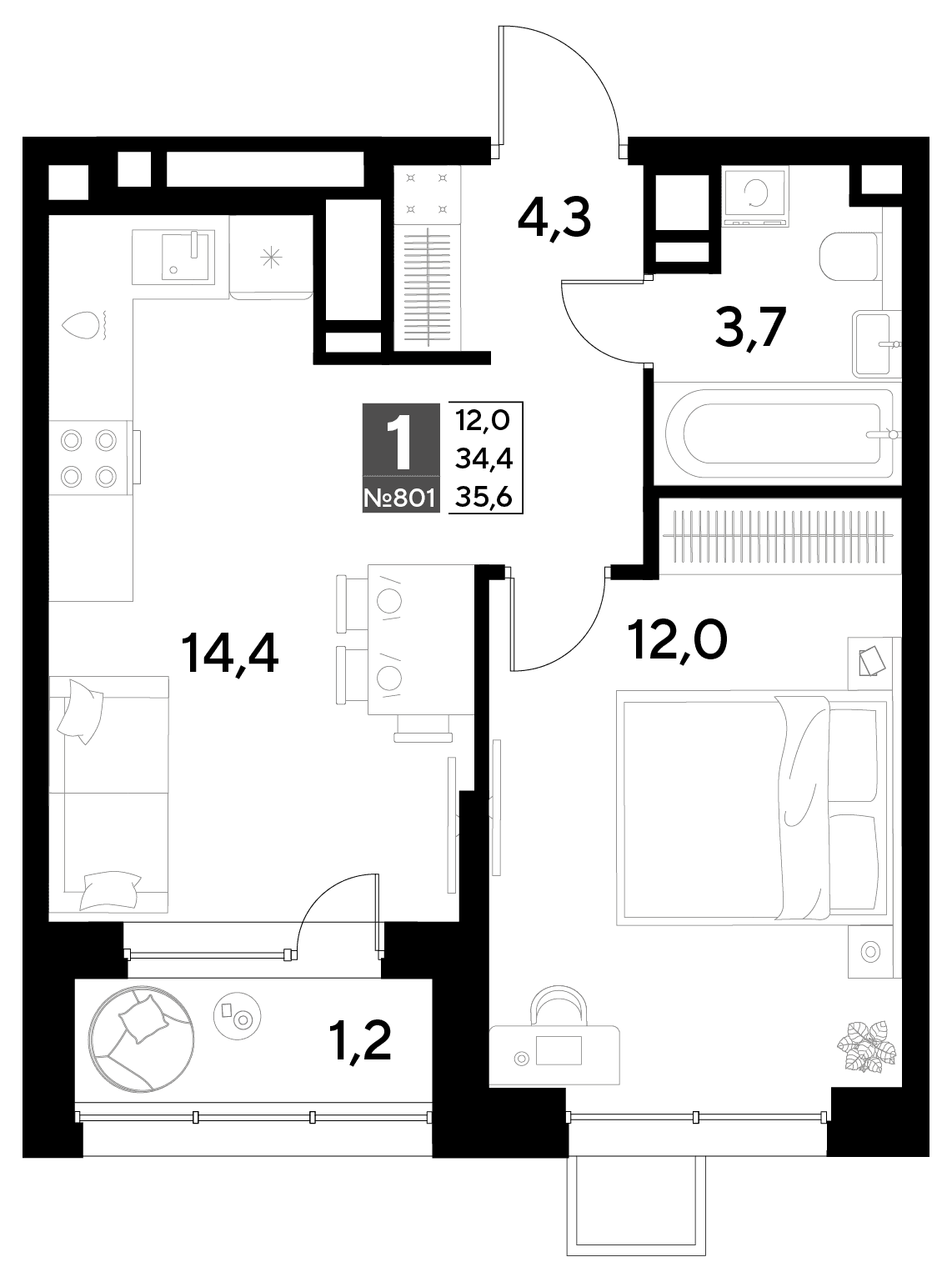 Снегири Омск — планировка 1