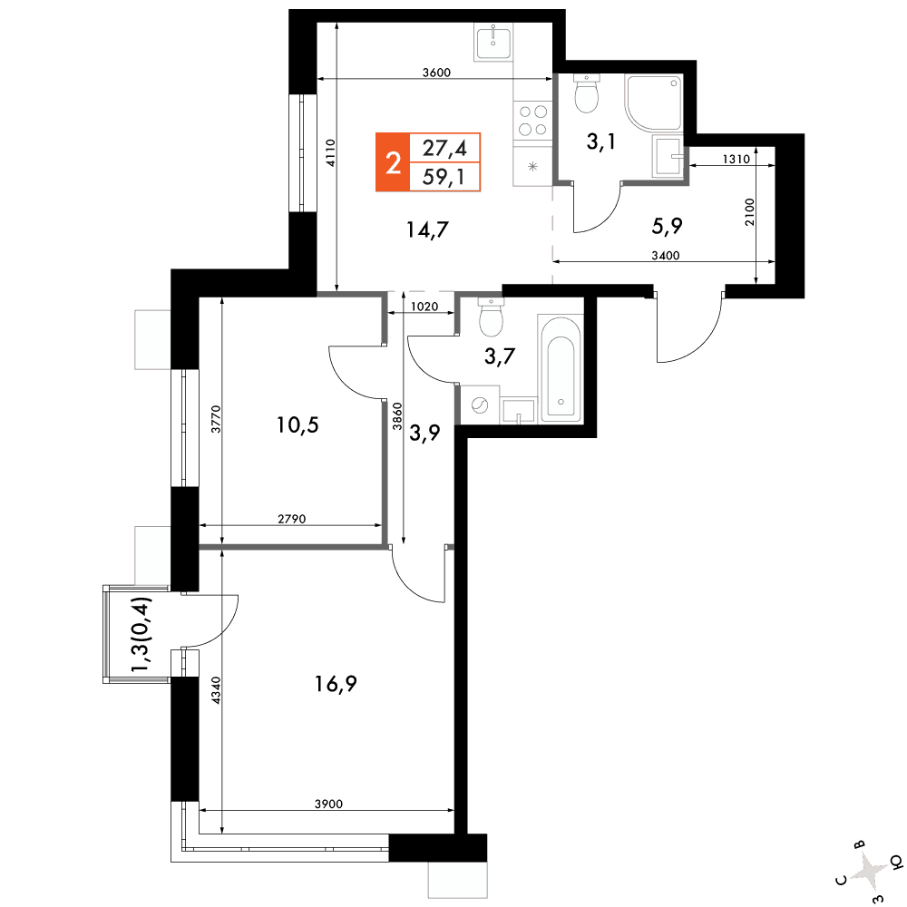 Флагман Владивосток Владивосток — планировка 2