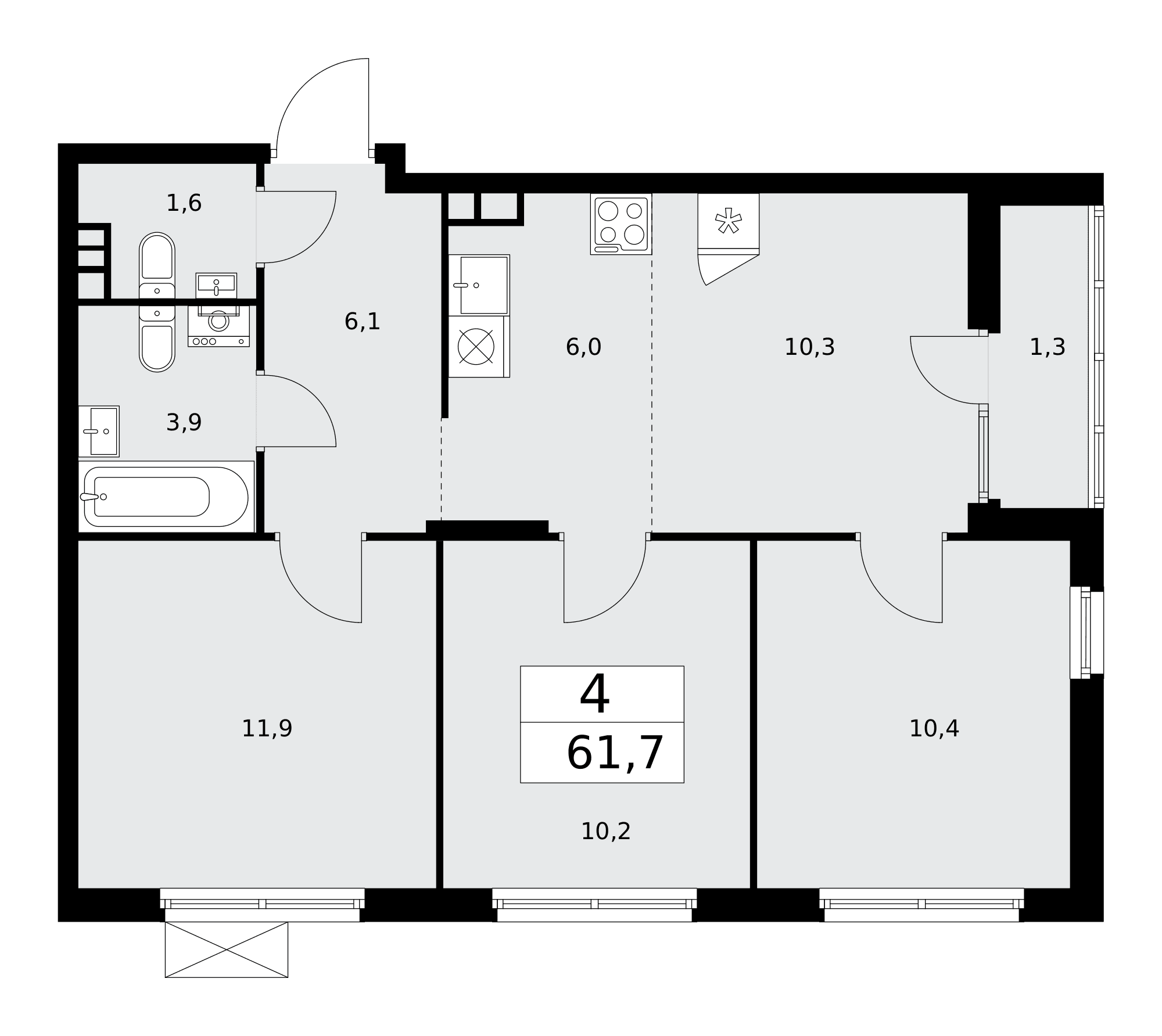 Деснаречье Москва — планировка Студия