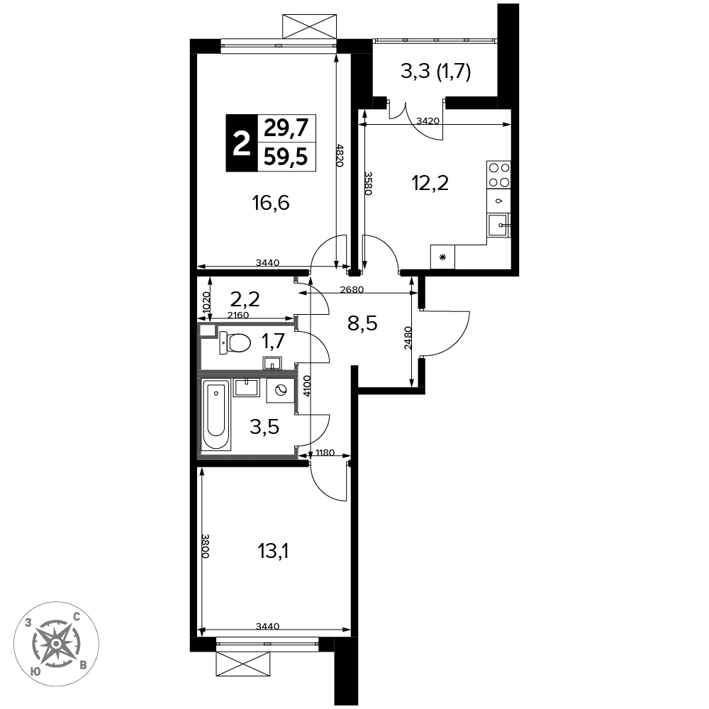 1-й Ленинградский Москва — планировка 2