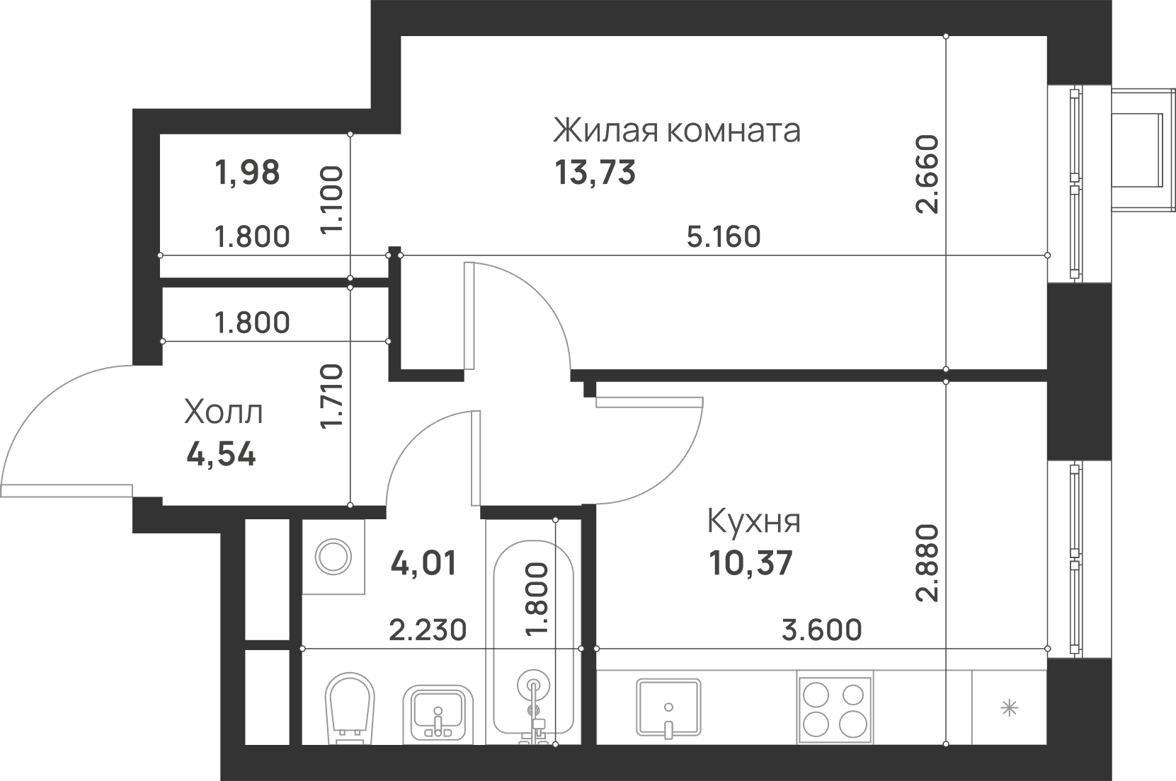Талисман на Рокоссовского Москва — планировка 1