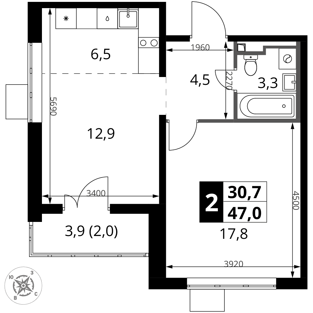 1-й Донской Видное — планировка 2