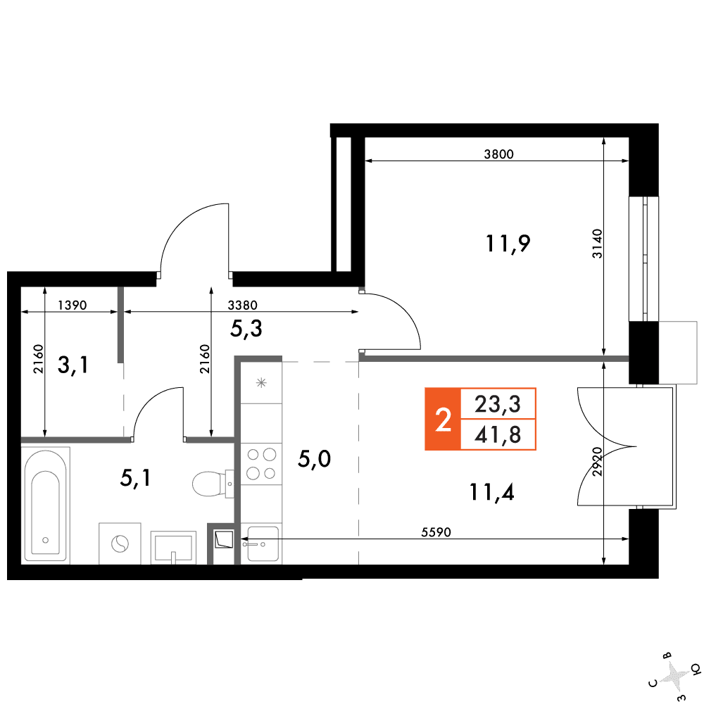 Флагман Владивосток Владивосток — планировка 2
