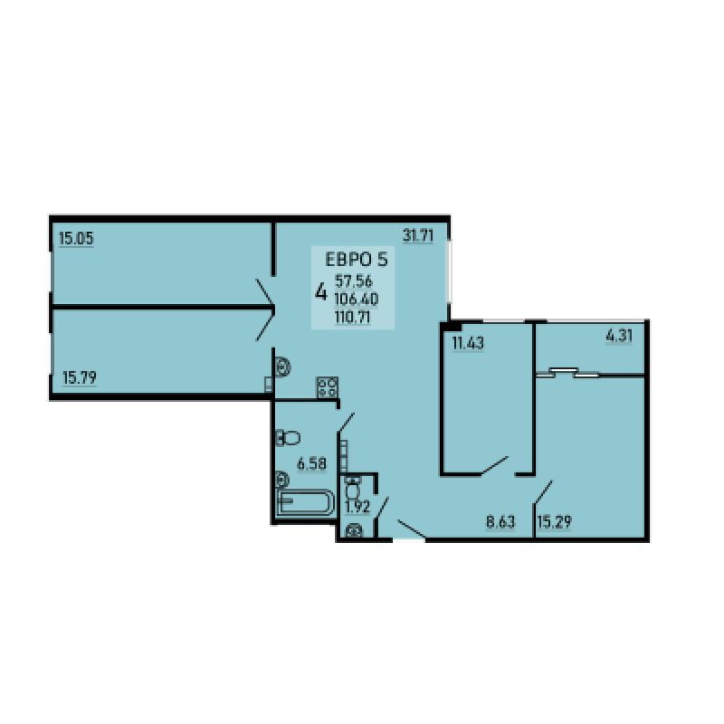 Парус Липецк — планировка 4