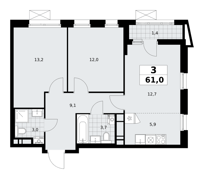 Прокшино Москва — планировка Студия