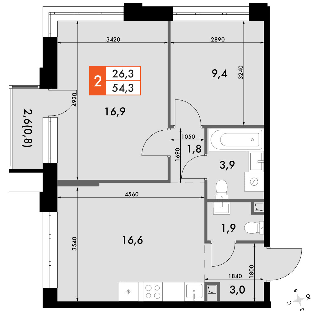 Флагман Владивосток Владивосток — планировка 3
