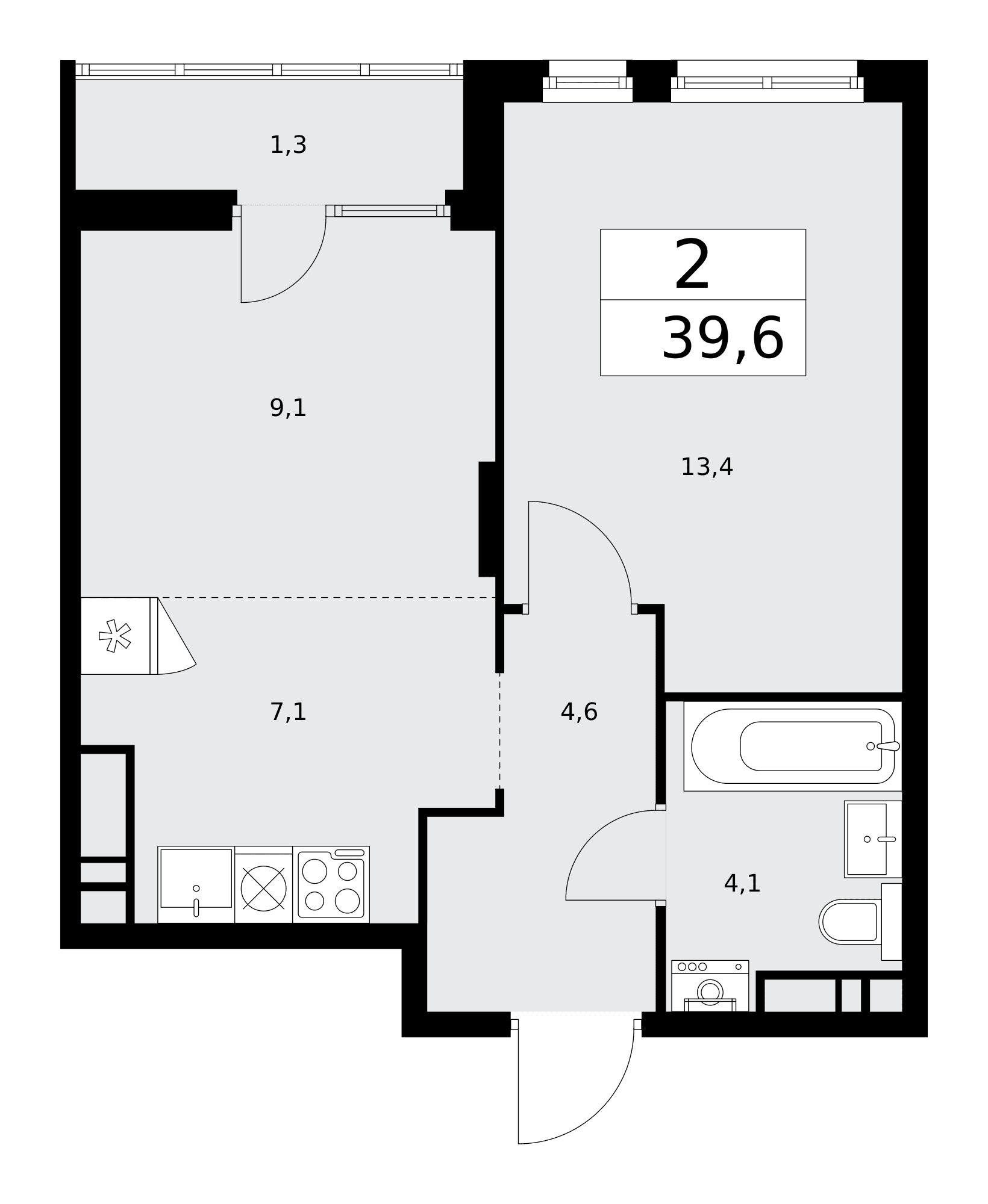Деснаречье Москва — планировка Студия