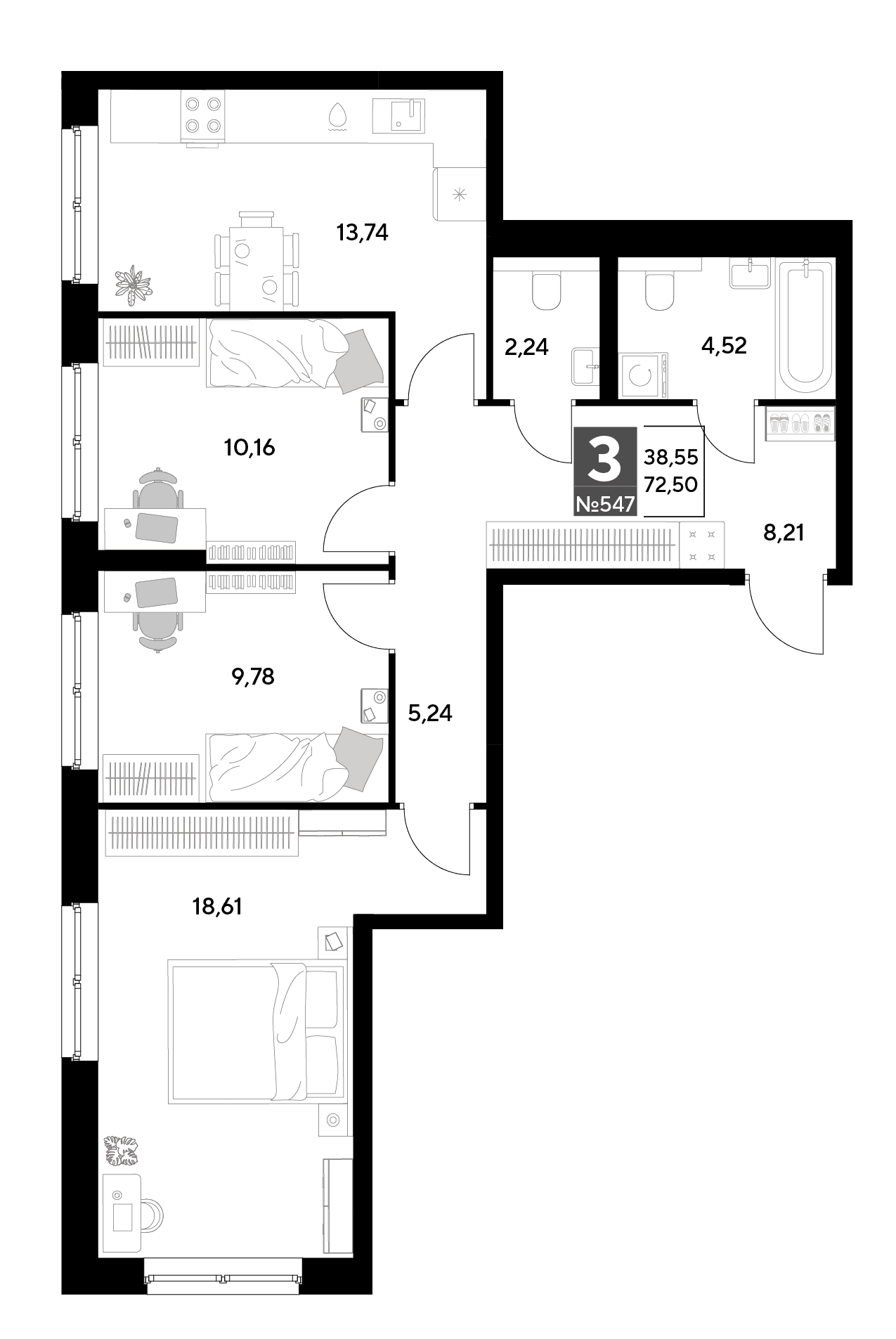 Космопарк Калуга — планировка 3