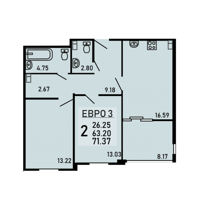 Парус Липецк — планировка 2