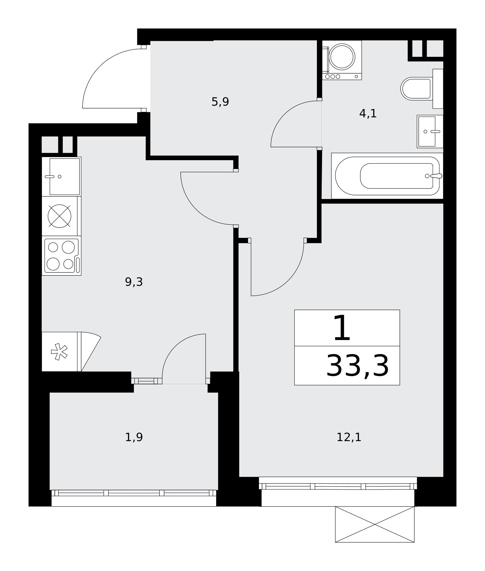 Деснаречье Москва — планировка Студия