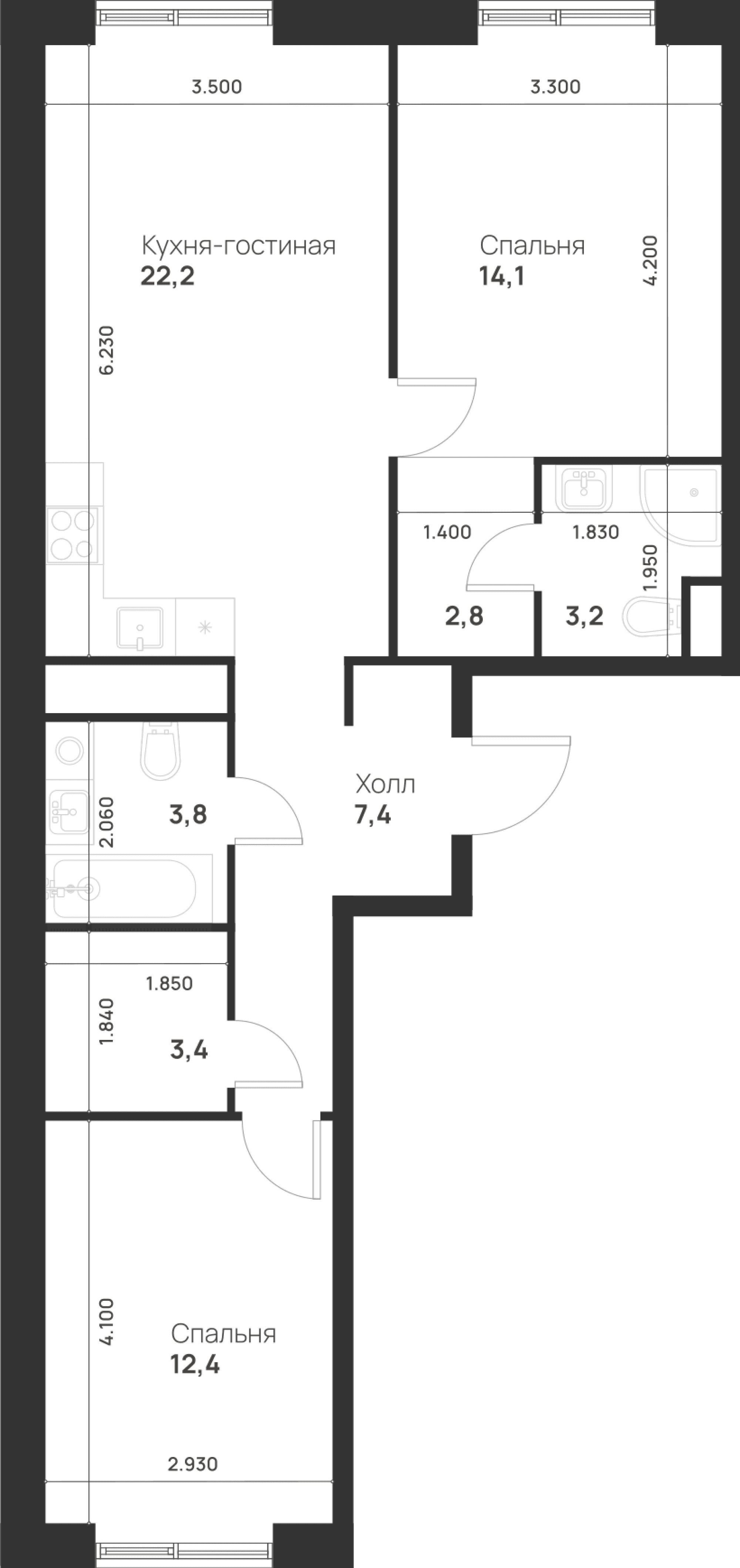 Foreville Москва — планировка 3