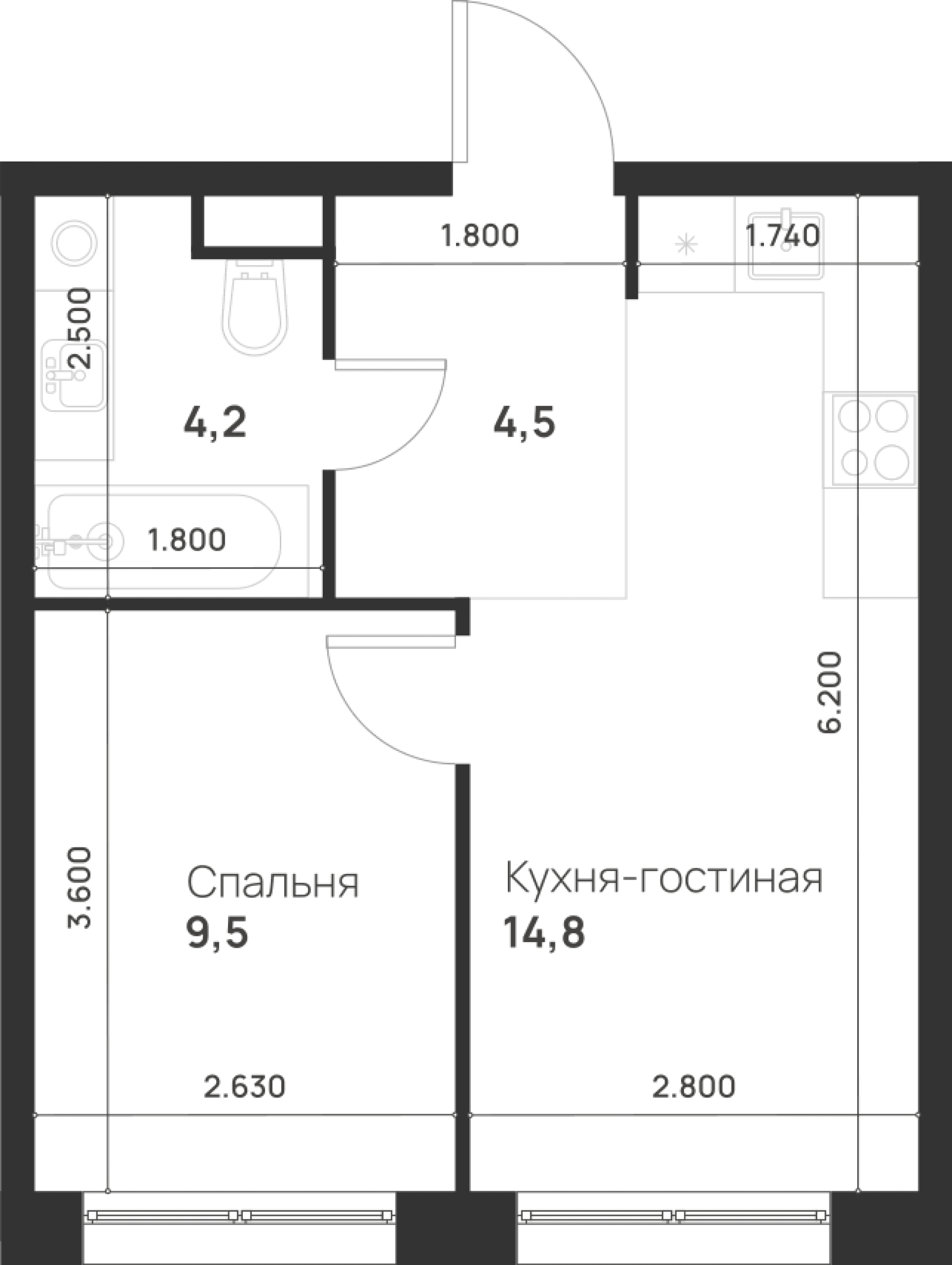 Foreville Москва — планировка 1