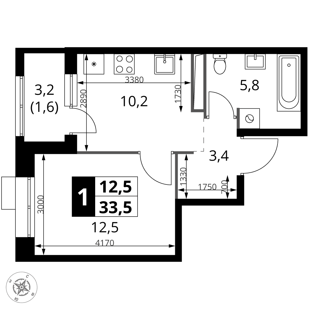 1-й Саларьевский Москва — планировка 1