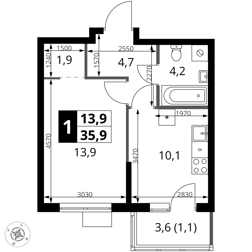 1-й Ясеневский Москва — планировка 1