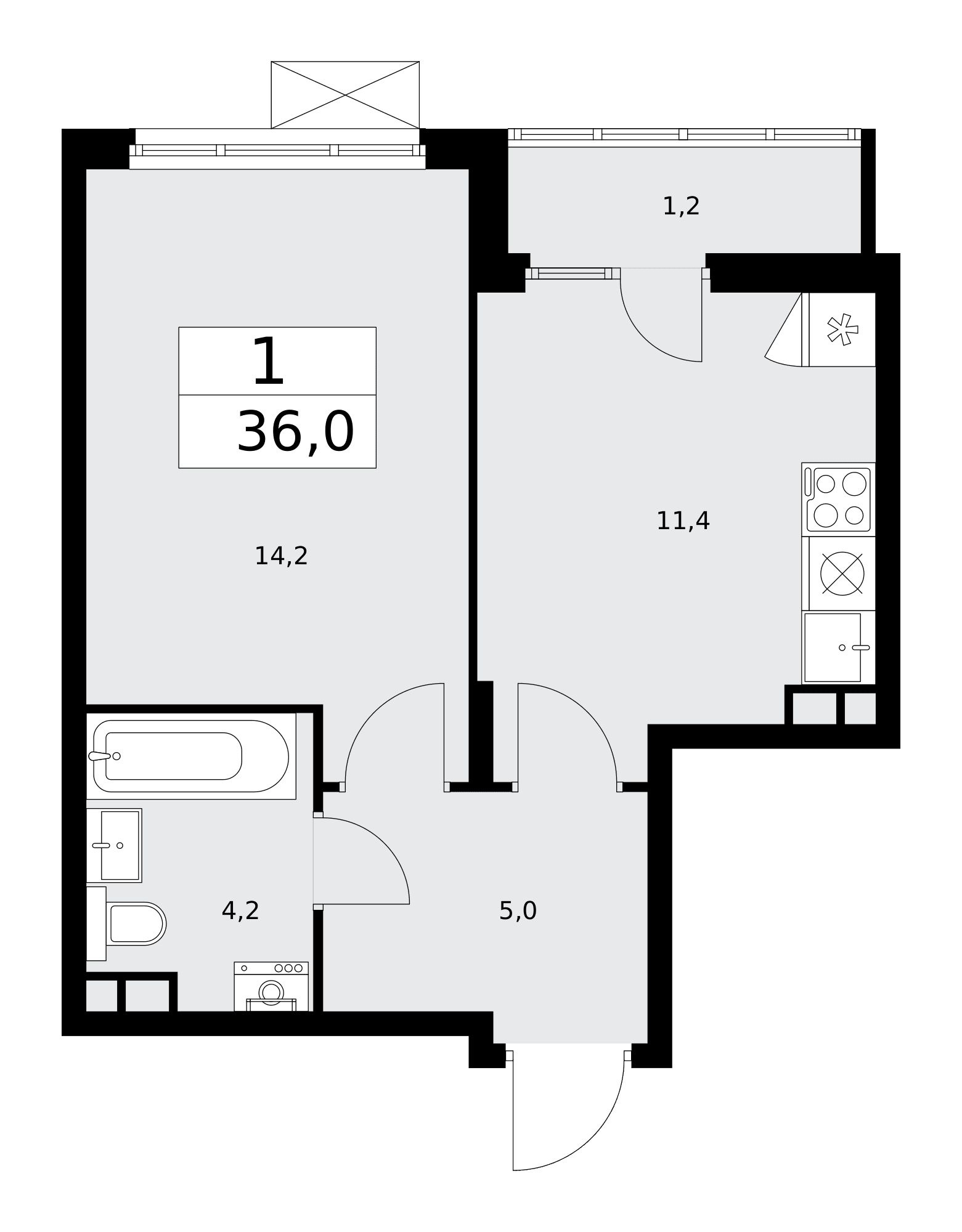 Деснаречье Москва — планировка Студия