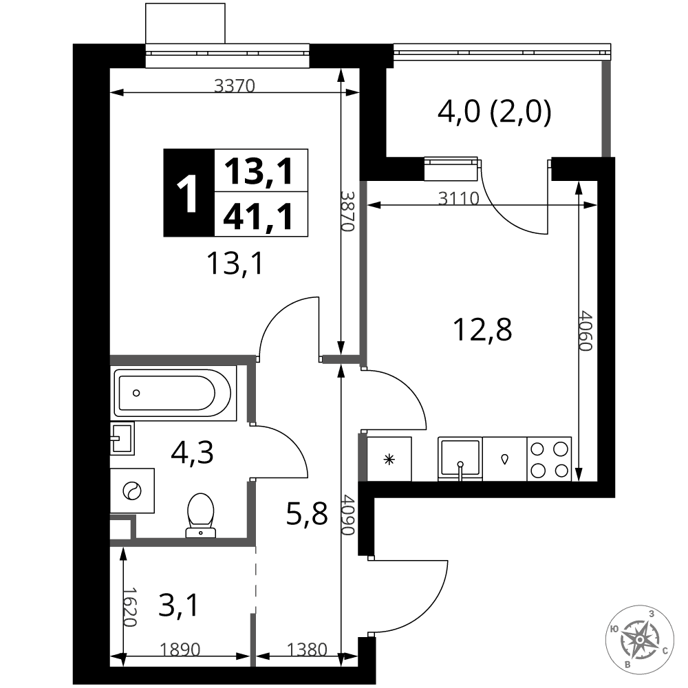 1-й Ясеневский Москва — планировка 1